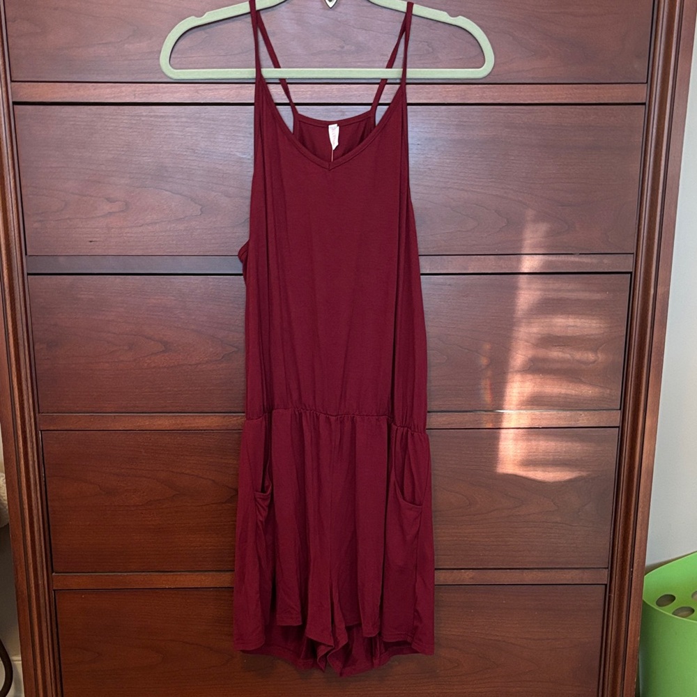 Elegant Burgundy Romper